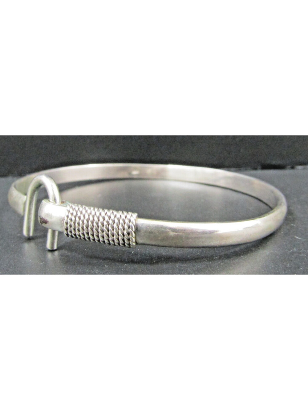 Handmade 925 Silver Caribbean Hook Bracelet Twisted Knot Bangle